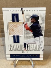 2017 Panini National Treasures Fransisco Lindor Game Gear Game Patch #G-FL /25