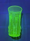 Uranium Vintage Tiffin Green Depression Glass Grape Etched Tumbler