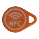 NFC Tag NTAG 215 504 Byte Schlüsselanhänger 2x – Orange mit weißem Logo