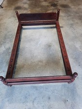 Red Painted Trundle Rope Bed