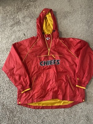 Kansas City Chiefs Jacket Mens XL Red Yellow NFL Football Pullover Hooded NFL