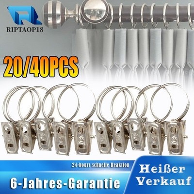 Vorhangstangenring-Clips Vorhang Clip Gardinenstange 25mm  Aufhänger-Clips DE