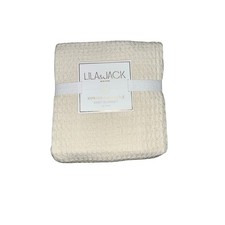 New Lila  Jack Baby Blanket 100 Cotton Waffle Knitted Beige