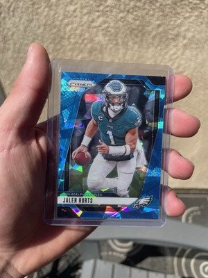 Jalen Hurts Blue Cracked Ice 01/99 JERSEY NUMBER 231 Panini 2024 Prism