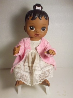 3 Walmart Baby Dolls Blonde/Blue Eyes, Brunette/Green Eyes, & AA w/Chair SEE PIC