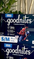 Goodnites Boys Nighttime Underwear S/M 74 Ct Marvel Spider-Man 43-68 lbs