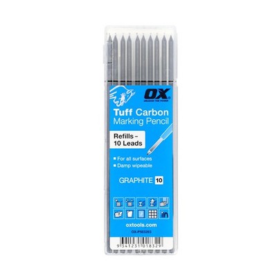 Tuff Carbon Marking Pencil Replacement Lead 10-Pack 2.88mm OX-P503203