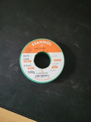 STANNOL HS10 Lötzinn Lötdraht 0,5mm 100g bleifrei - Bild 1 von 3
