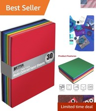 Crafting Essentials: 30 Pack EVA Foam Sheets, 9x12 Inch with 10 Beautiful Colors