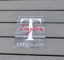 Name Custom Personalized Family red wood Wall Art Decor 10x12 Metal Sign SS238
