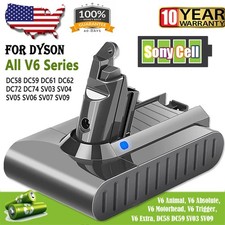 FOR DYSON V6 9500MAH BATTERY, ANIMAL, DC58, DC59 DC62 SV03 SV05 SV06, Absolute