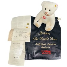 STEIFF "STRAUSS THE RATTLE BEAR  EAN 668494 ALPACA 10  - RATTLES