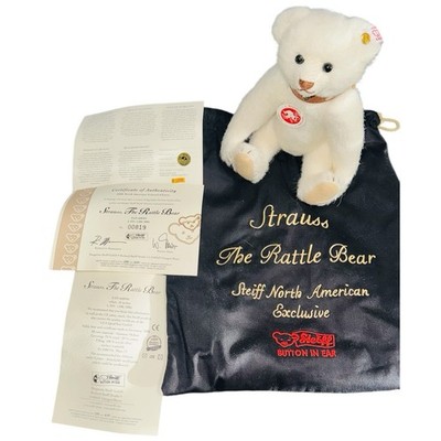 STEIFF ''STRAUSS THE RATTLE BEAR  EAN 668494 ALPACA 10 - RATTLES