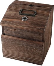 Wood Charity Donation collection Box Office suggestion Ballot Box With wide slot