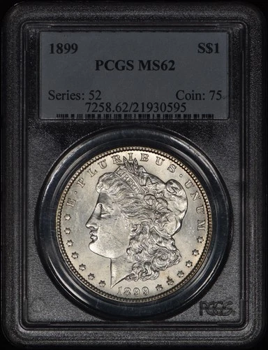 1899 Morgan Silver Dollar $1 PCGS MS62 - Nice Coin!