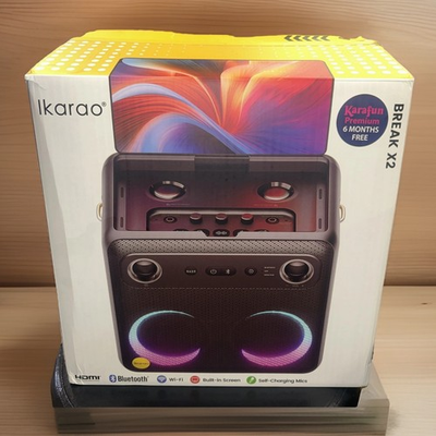 #ad Ikarao Smart Karaoke Machine for Adults Break X2 with Wireless Mics Black $375.00