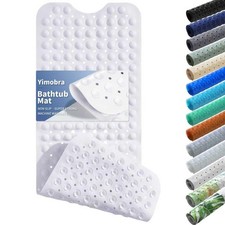Long Bath Tub Mat Non-Slip 40"x16", Super Strong Suction Cups, Shower Mat wit...