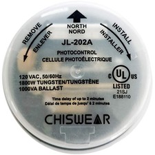CHISWEAR Twist-Lock Fotocontrol Térmico con Retardo de Tiempo para Exterior - Paquete de 1