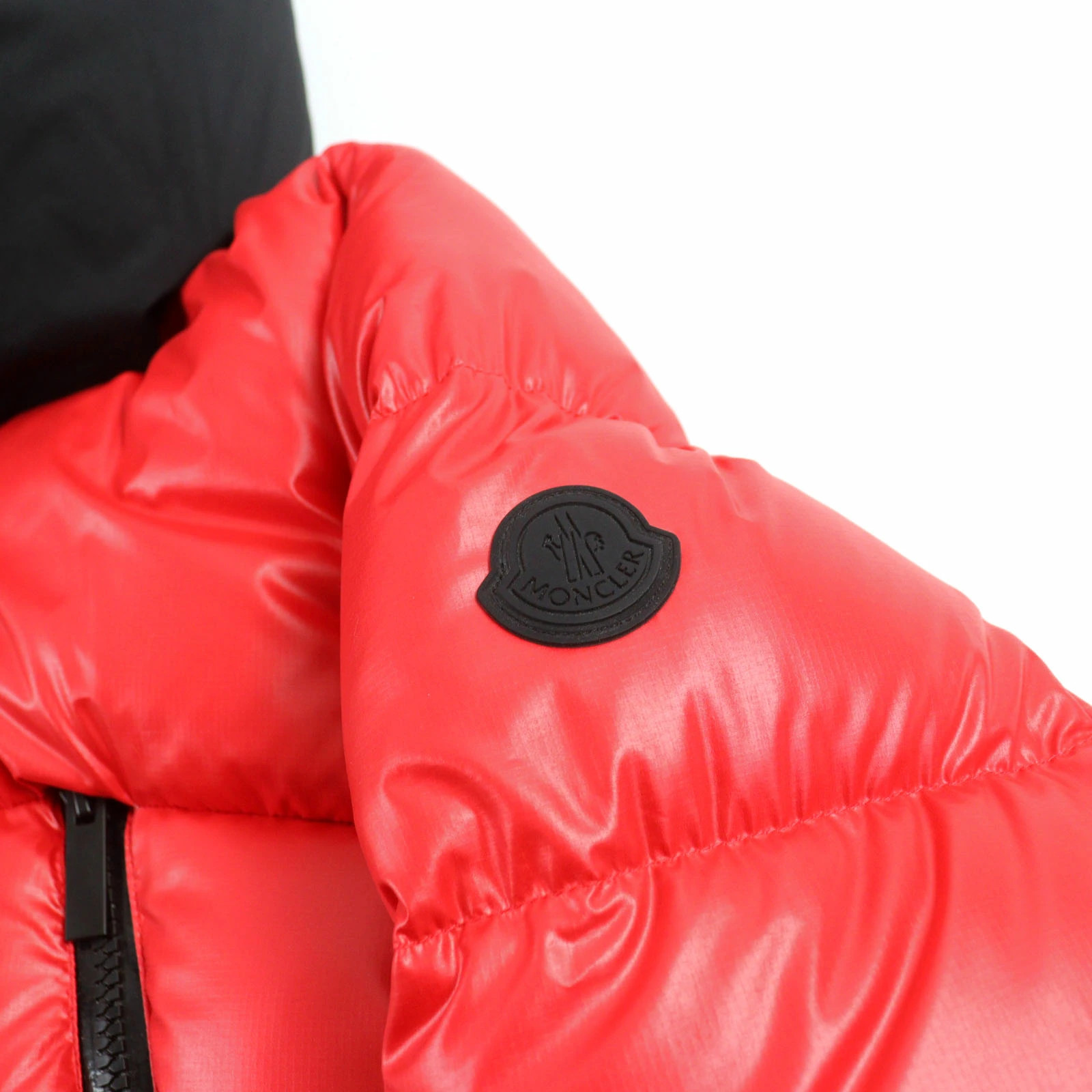 MONCLER Men's Hooded Down Jacket Zubair Giubbotto Double Zip Bicolor Red Black 2 thumbnail 8