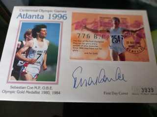 Sebastian Coe Signed First Day Cover