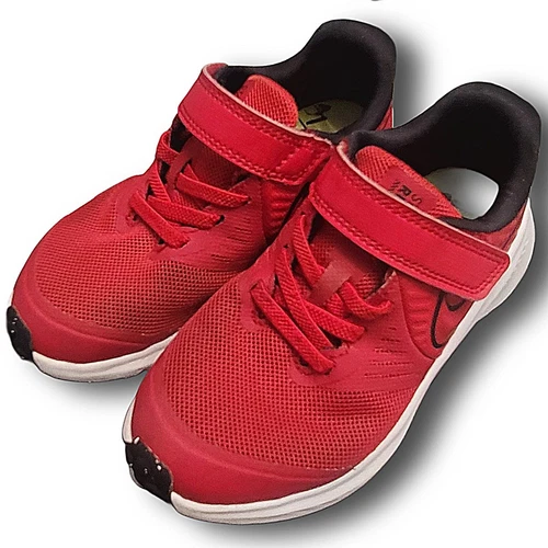 Scarpe sneakers Nike Little Kid Star Runner 2.0 rosse taglia 11C nere logo swoosh