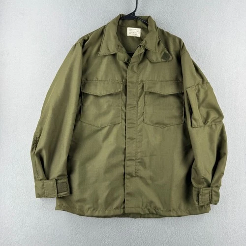 Vintage Military Shirt Mens Medium Short 70s Vietnam Flyers Hot Weather OG-106