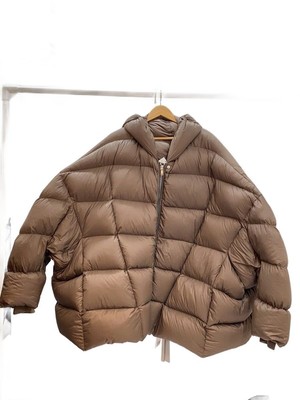 Rick Owens Down Jacket 46 Nylon Brown RU02D6796 NPD4