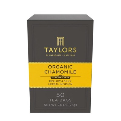 Taylors of Harrogate Organic Chamomile, Herbal Tea, 50 Count (Pack 1)