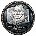 1986 Texas Sequintennial Davy Crockett Comemmorative Silver Medal Round