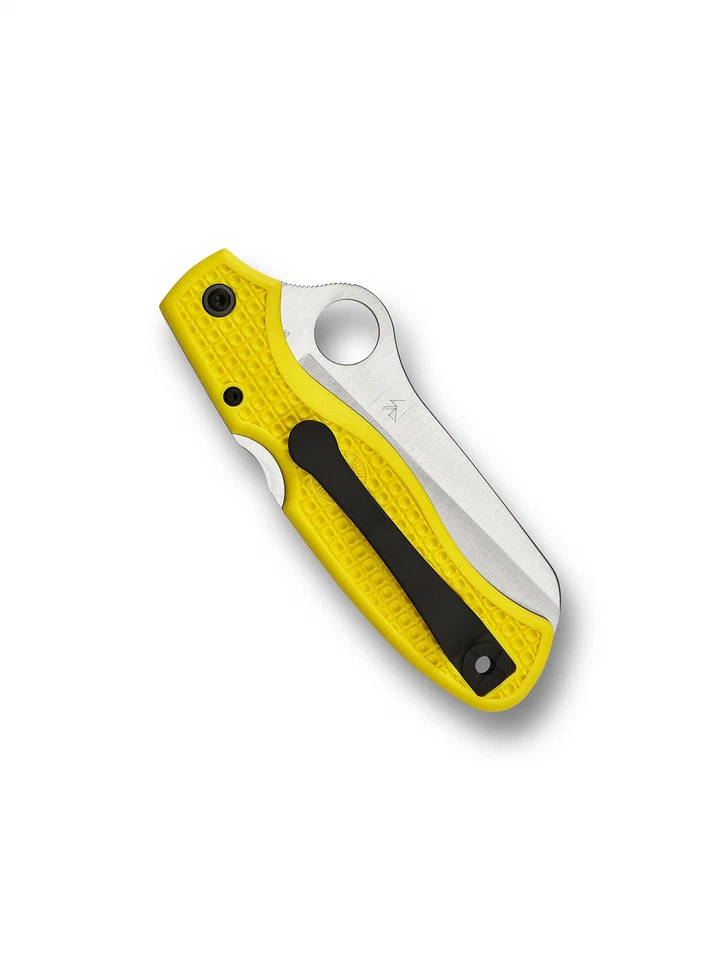 Cuchillo de bolsillo Spyderco Knives Atlantic Salt Lockback amarillo H2 acero inoxidable C89SYL Foto 3 de 4