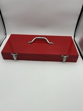 Red Metal Tool Box Approx. 18.50 X 8.25 X 2.50