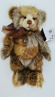 Retired 2010 Charlie Bears Plush Collection Jackie Teddy Bear Bow Big Bear 22”