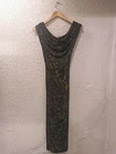 DRIES VAN NOTEN OFF SHOULDER LEOPARD PRINTED DRESS ARMY GREEN size EXTRA SMALL
