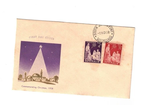 Australia 1958 Xmas on UNADDRESSED GUTHRIE FDC,cds SOUTH JOHNSTONE Qld