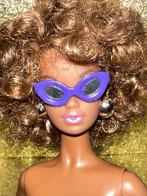 Oversized sunglasses blue purple aqua circle round Malibu Barbie doll Hollywood Pop Culture Collector Edition: Malibu Barbie - Walmart.com main image 4