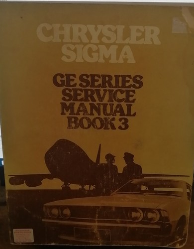 Chrysler/Mitsubishi Sigma Factory Workshop Manual 1977On (4 Volumes) - Picture 6 of 9