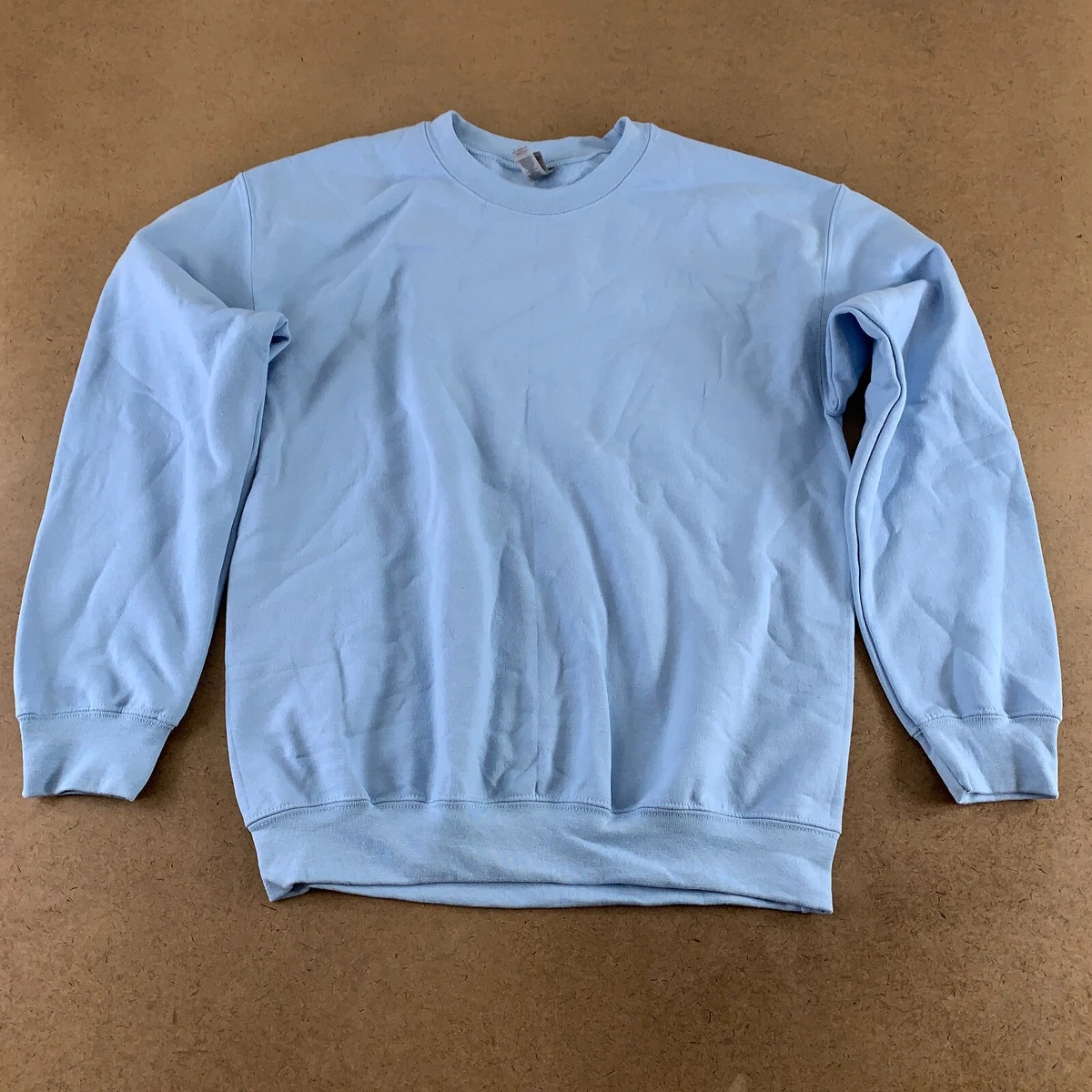 Gildan Heavy Blend Menu0026#039;s Medium Light Blue Crew Neck Pullover  Sweatshirt New | eBay