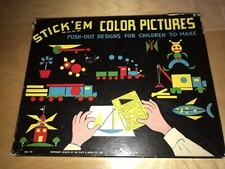 Platt & Munk Co MCM 1957 Stick’Em Color Pictures Game Made USA No 119 Vintage