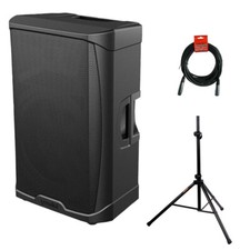 Gemini Sound GD-215PRO Professional PA Speakers w/ speaker Stand Cable Bundle