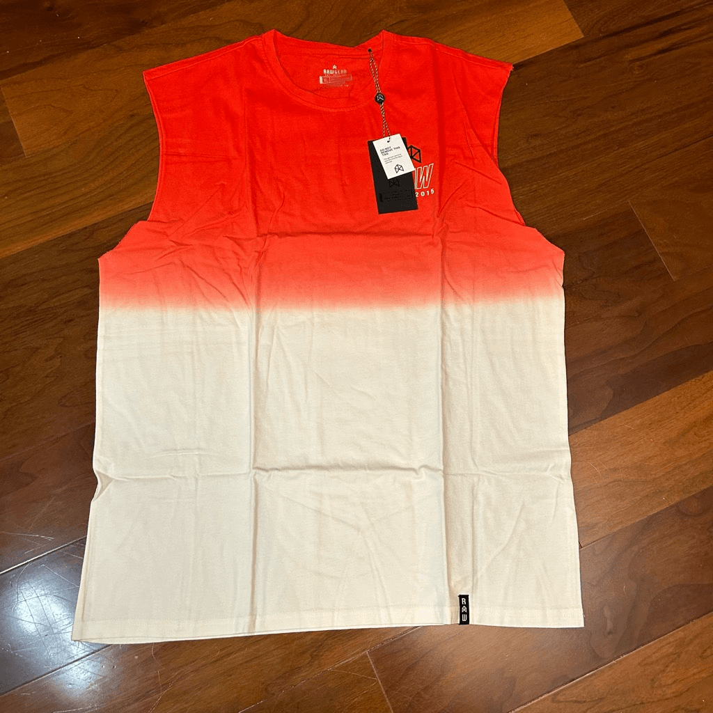 Raw Gear NWT red/orange men’s athletic tank in XL