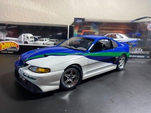 Miniature AUTOart 1/18 Ford Mustang Super Stallion 1998 Bleue - Édition Limitée