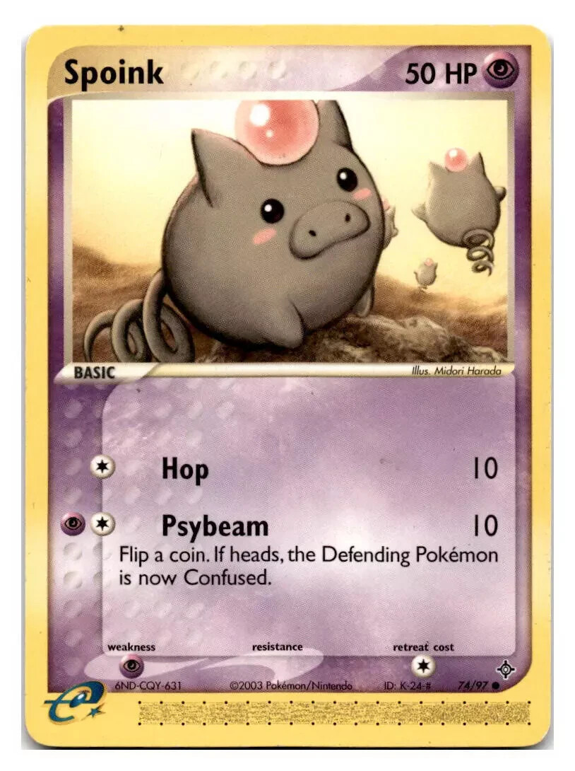 Spoink 74/97 Dragon Moderate Play Pokemon DNA GAMES