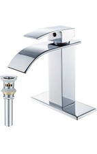 VOTON Chrome Bathroom Faucets Waterfall Bathroom Sink Faucet Modern Single Ha...