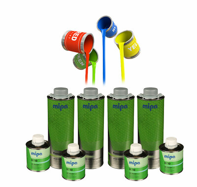 MIPA Protector tönbar 4 Liter inkl. Härter + 4x 100ml RAL Pigment (nach Wunsch)