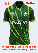PAKISTAN CRICKET T20 ICC WORLD CUP 2022 THUNDER GREEN SHIRT TOP JERSEY SIZE L