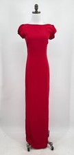 Reformation Womens Cherry Red High Neck U Back Long Maxi Odyn Dress Sz 6