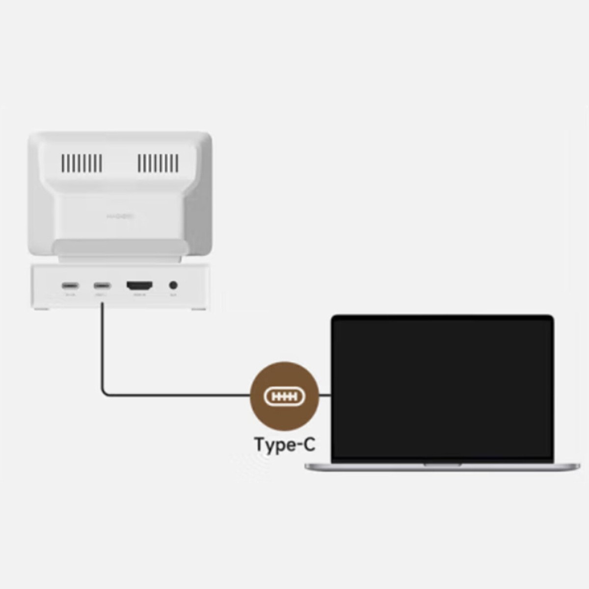 Hagibis Mini Monitor USB-C Docking Station 3.5'' IPS Screen For
