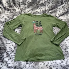 Life Is Good Christmas Llama Shirt 