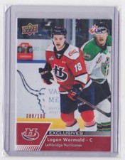 2022-23 UPPER DECK CHL UD EXCLUSIVES/100 LOGAN WORMALD #36 LETHBRIDGE HURRICANES