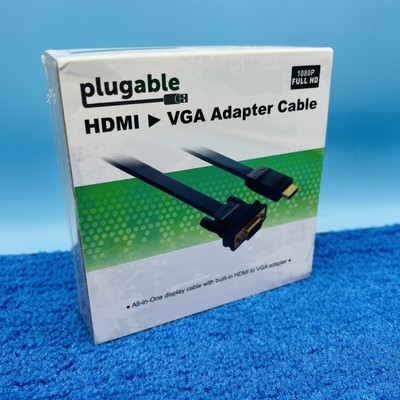 Plugable HDMI To VGA Adapter, 6ft (1.8m) Converter Cable